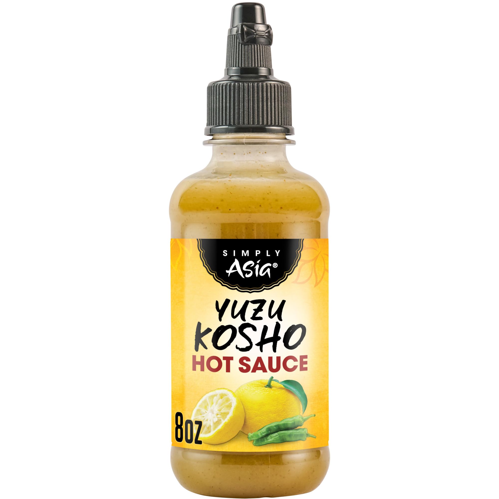 Simply Asia Hot Sauce, Yuzu Kosho, Bright, Zesty, Citrus Heat for Rice, Sushi, Sashimi, Grilled Meat, and More, 8 fl oz