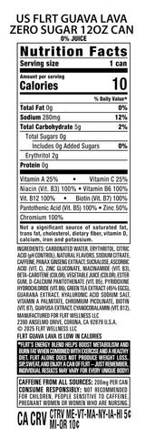 FLRT Energy, Guava Lava, Clean Energy, Energy Drink, 12 Fl Oz (Pack of 12)