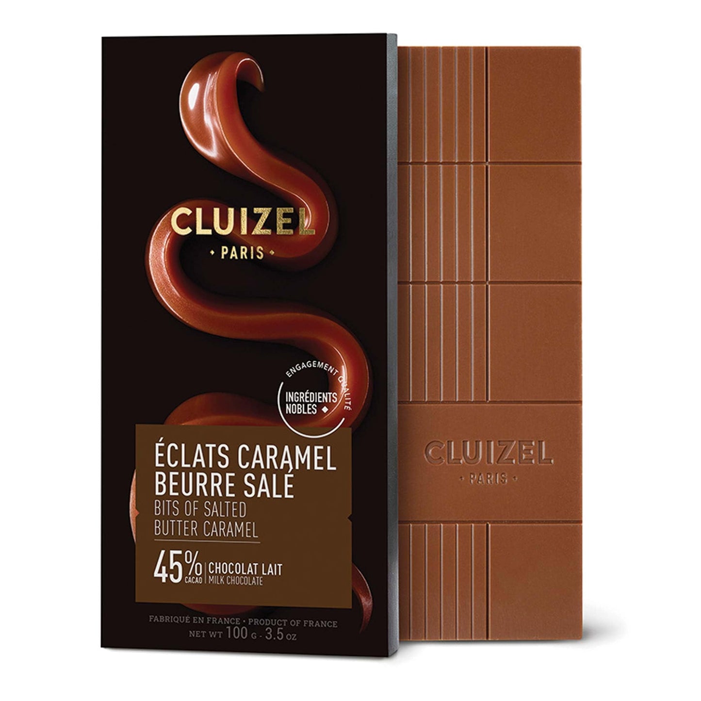 Michel Cluizel Eclats Caramel Chocolate Bar, 3.5 Ounce