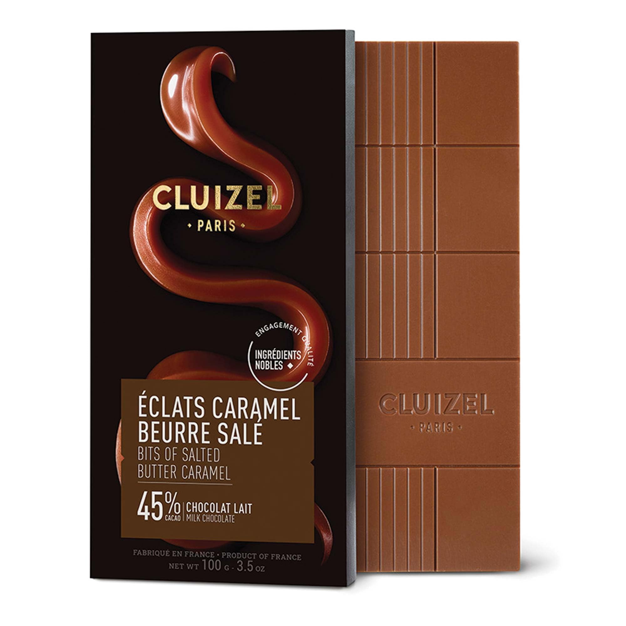 Michel Cluizel Eclats Caramel Chocolate Bar, 3.5 Ounce