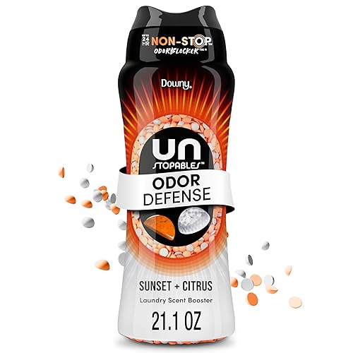 Downy Unstopables Fusions Scent Duos Laundry Scent Booster Beads, Sunset and Citrus Scent, 21.1 OZ, 24hr non-stop freshness with 2 in 1 dual scent