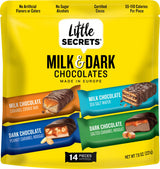 Little Secrets Milk & Dark Chocolate Variety Pack | Asssorted 14 Bars | Made in Europe | Nothing Artificial & No Sugar Alcohols | Sustainable Cocoa |