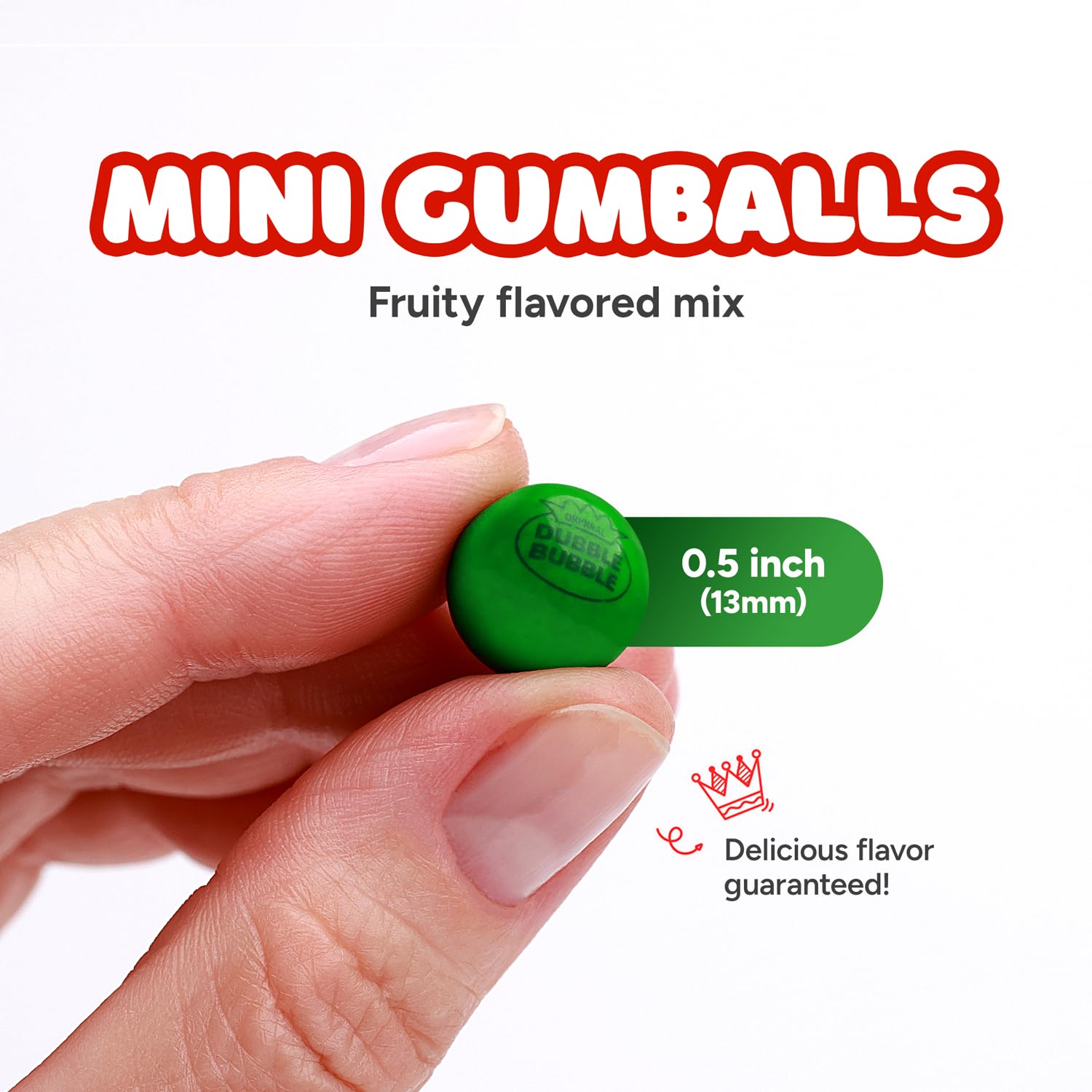 Gumballs for Gumball Machine - 0.5 Inch Mini Gumballs - 22 Lb Bulk Gum Balls for Kids - Gumball Machine Refills - 5800 Pcs Gumballs Bulk Pack - Double