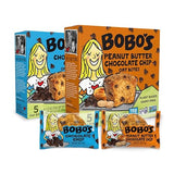 Bobo's Oat Bites Chocolate Chip Variety - Chocolate Chip & Peanut Butter Chocolate Chip, Plant Based, Non-GMO, Gluten Free Breakfast Bars, Healthy