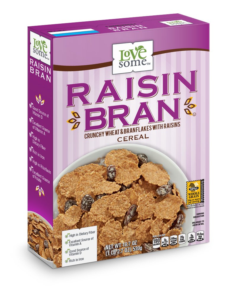 LoveSome Raisin Bran, 18.7 Ounce (Pack of 12)