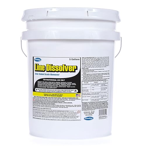 ComStar Lime Dissolver, 5 Gallon & Scale Remover, Industrial Strength Descaler for Cooling Towers, Boilers, Coils, Urinals, Toilet Bowls, Ice