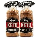 White Keto Bread - Zero NET Carbs - Keto Diet Approved - 2 Loaf Pack (2 x 18oz)