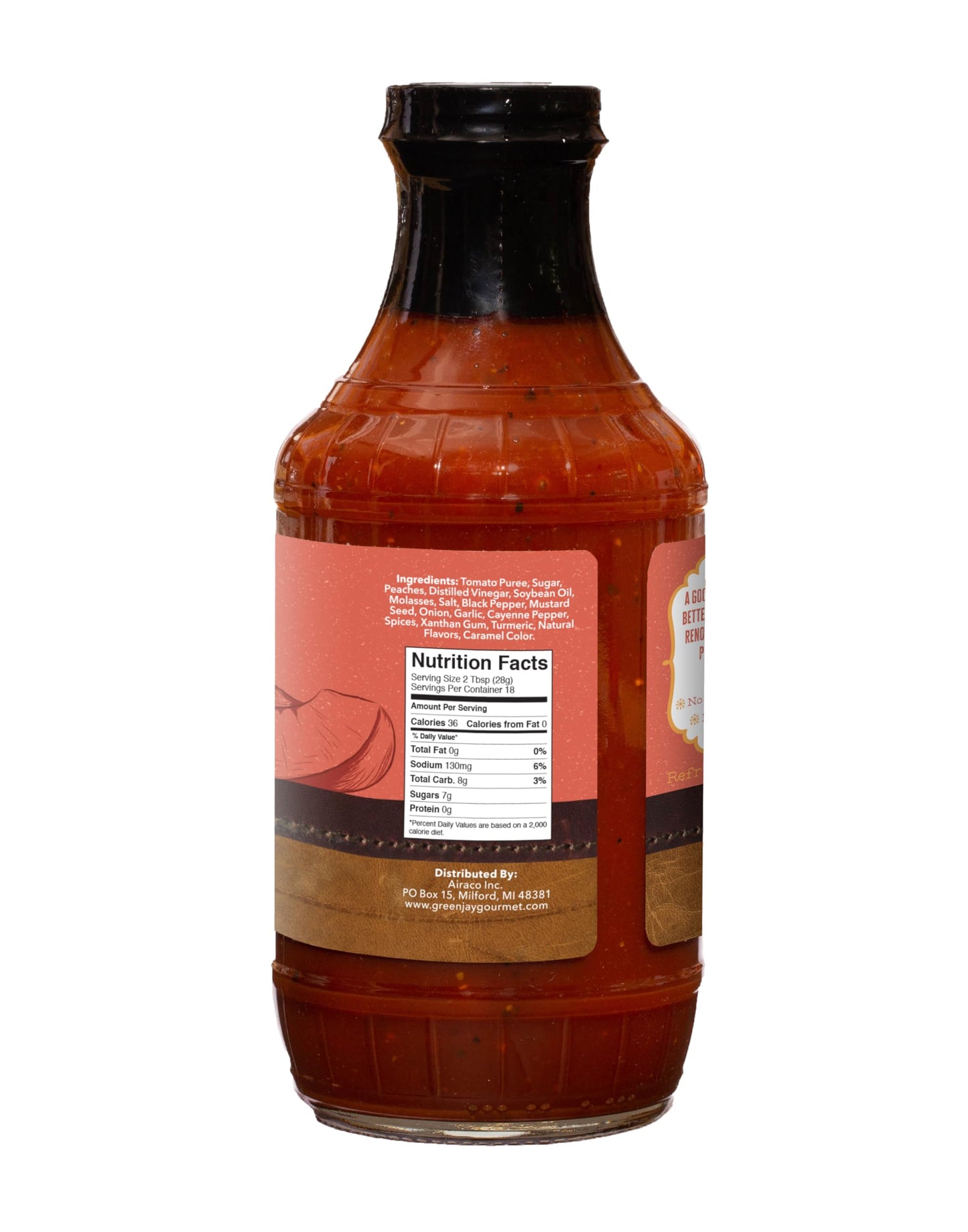 Green Jay Gourmet BBQ Sauce - Sweet Sampler - Hawaiian Pineaple, Apple Hickory & Peach Bourbon Barbecue Sauce - All-Natural BBQ Sauce for Meats