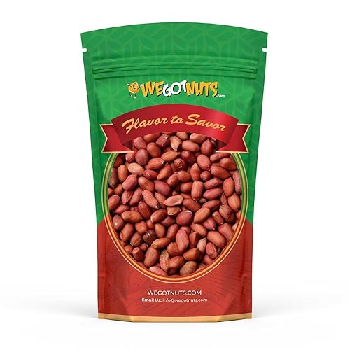 Raw Red skin Peanuts, USA Grown, (Unsalted) 5LB Bag Bulk (80oz) - We Got Nuts