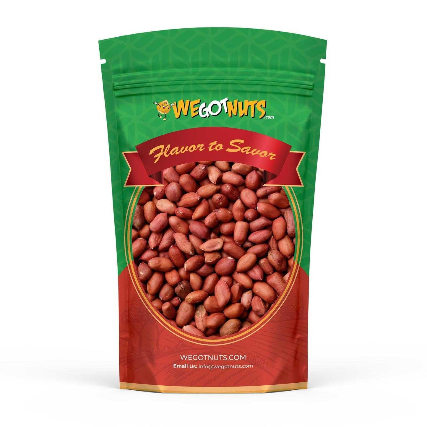 Raw Red skin Peanuts, USA Grown, (Unsalted) 5LB Bag Bulk (80oz) - We Got Nuts