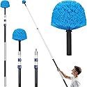 Simpli-Magic 5-to-12 Foot Cobweb Duster with Extension Pole Combo (20 Ft Reach, Medium-Stiff Bristles), Spider Web Brush with Pole - Hand-Packaged