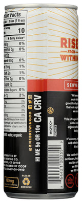 Rise Brewing Co Organic Original Black Nitro Cold Brew Coffee, 7 FZ