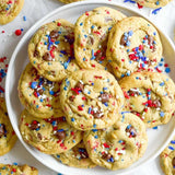4th of July Sprinkles for Baking Cake, Cookie, Cupcake Decorating - 4th of July Cake Decorations in Red White Blue with Jimmies, Nonpareils, Star Quin