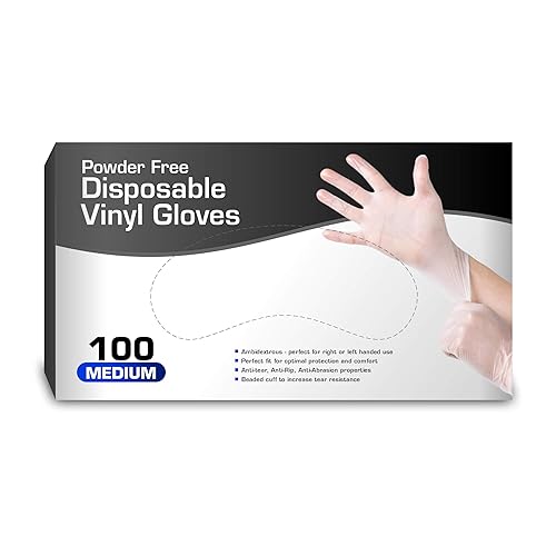 Chef's Star Vinyl Gloves (Medium)