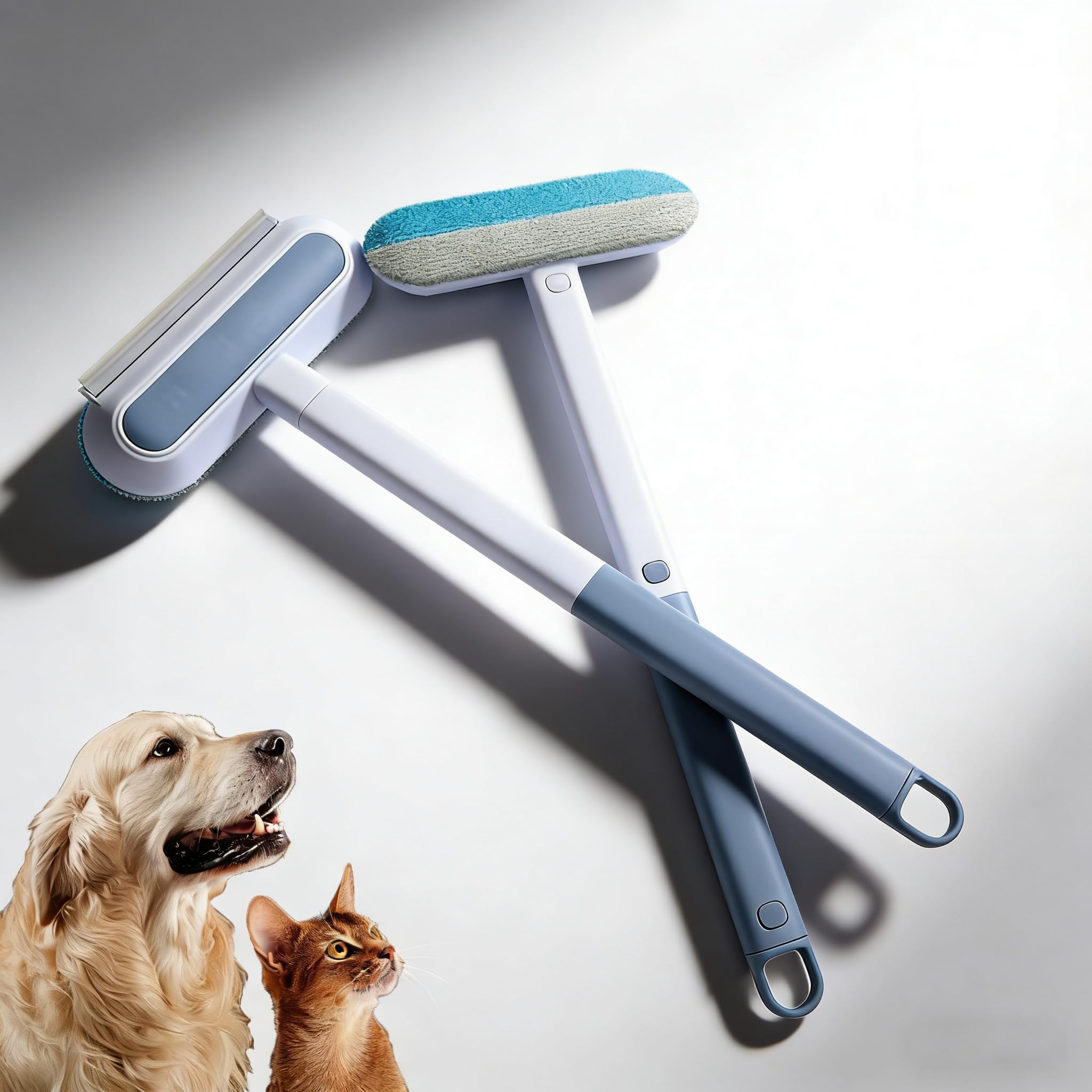 Pet Hair Remover Brush for Furniture, Reusable, Washable Lint Brush for Dog and Cat Hair Couch Remover - Gentle on Carpets, Bedding, Clothes