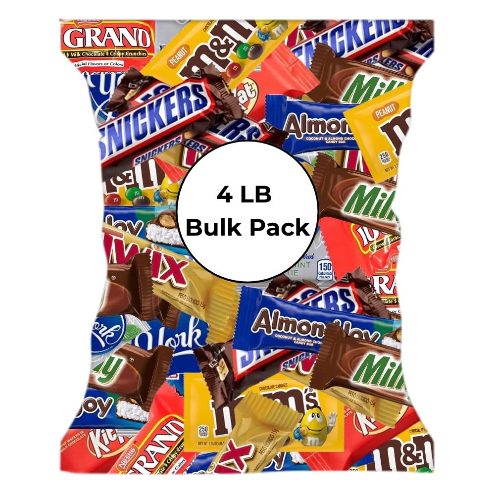 CandyKrave Halloween Assorted Chocolate Candy Variety Pack - 4lb Assorted Bulk Chocolate Candy & Chocolate Gifts - Halloween Chocolate Candy