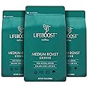 Lifeboost Coffee 3 Pack Medium Roast Ground Coffee - Low Acid Single Origin USDA Organic Coffee - Non-GMO Ground Coffee Third Party Tested