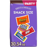 JOLLY RANCHER, KIT KAT and REESE'S Assorted Flavored Snack Size, Candy Party Pack, 30.54 oz