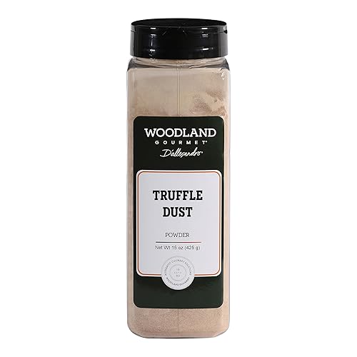 Truffle Dust Seasoning, 15 oz - Savory Truffle-Style Mushroom Umami Blend with Porcini, Garlic & Onion, Chef-Size Finishing Seasoning, by Woodland