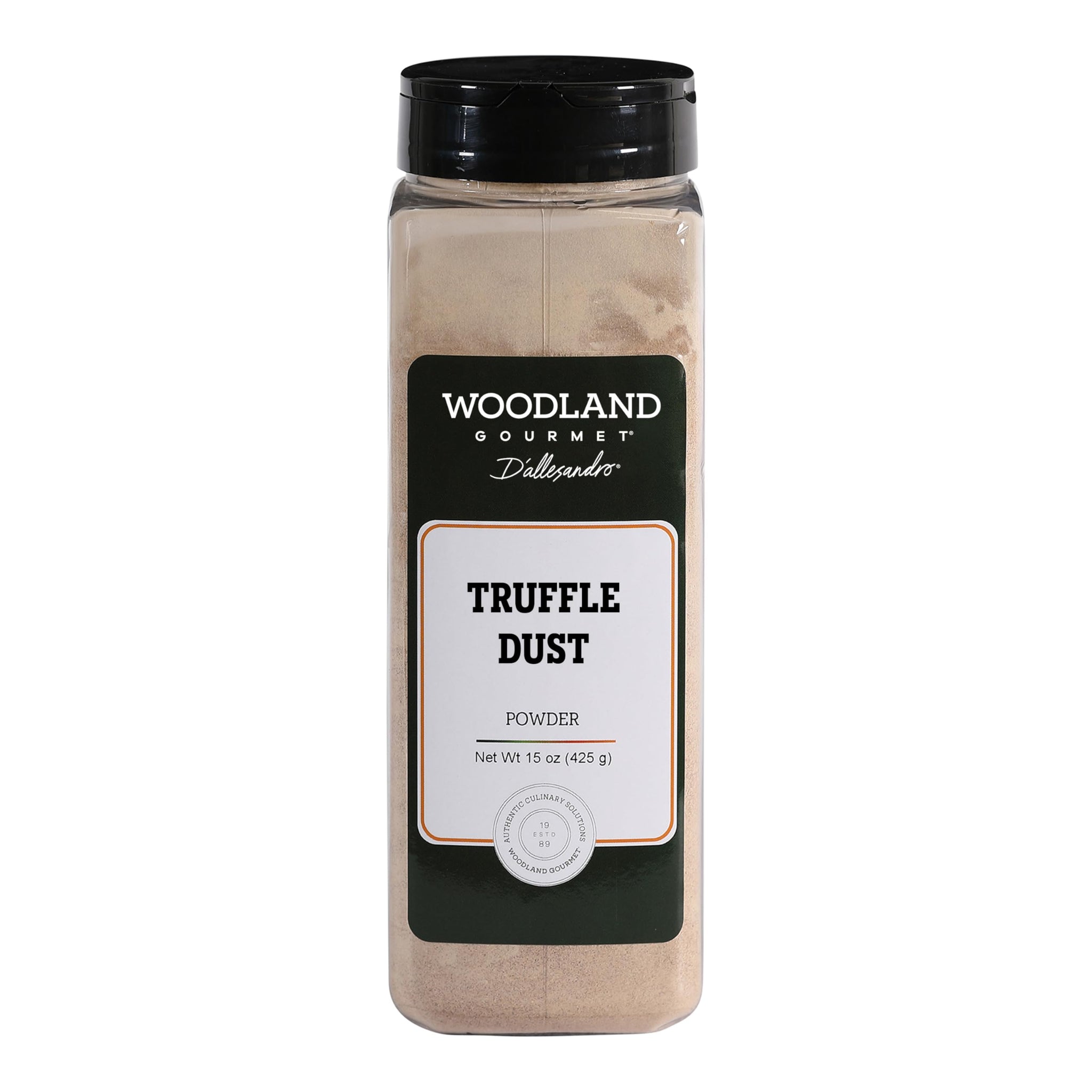Truffle Dust Seasoning, 15 oz - Savory Truffle-Style Mushroom Umami Blend with Porcini, Garlic & Onion, Chef-Size Finishing Seasoning, by Woodland