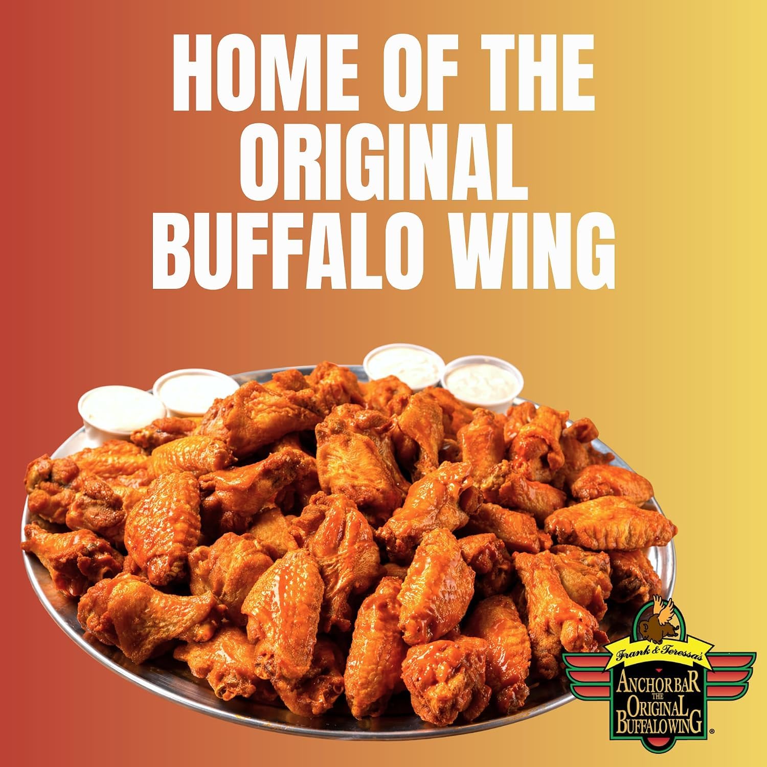Frank & Teressa's Original Anchor Bar Buffalo Wing Sauce, Mild - 1 Gallon (128 fl oz) | Authentic Buffalo Wing Sauce from the Home of the Original