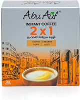 Abu Auf 2 In 1 Instant Coffee With Creamer Premium Rich Fine Ground Cafe Strong Traditional Oriental Enjoy Authentic Coffe Taste (1 Pack = 24 Sticks x