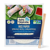 Blue Dragon Rice Paper Spring Roll Wrappers & Chopsticks- 4.7oz (Pack of 1) - Vietnamese Rice Paper Sheets - No Added Colors, Flavors Or Preservatives
