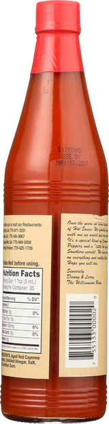 WILLIAMSON BROTHERS Hot Sauce, 6 Fl Oz