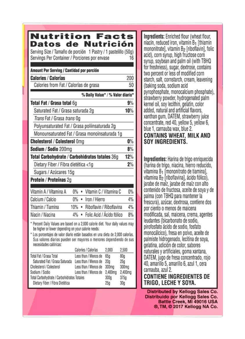 Kellogg’s Pop-Tarts Breakfast Toaster Pastries, Frosted Strawberry Milkshake, 28.2 oz, Value Pack (16 Count)