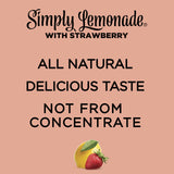 Simply Lemonade with Strawberry, 52 Fl Oz Bottle