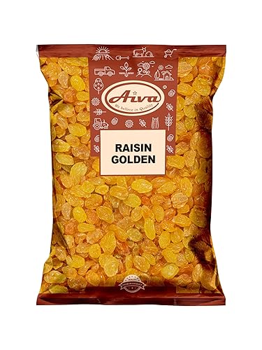 Aiva Golden California Raisins (2 LB) - Naturally Sweet Dried Fruit for Snacking, Baking, and Cooking