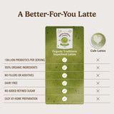 Organic Traditions Matcha Latte Powder, Japanese Matcha Green Tea With Coconut Milk, Naturally Occurring Caffeine And L Theanine, Lightly Sweetened