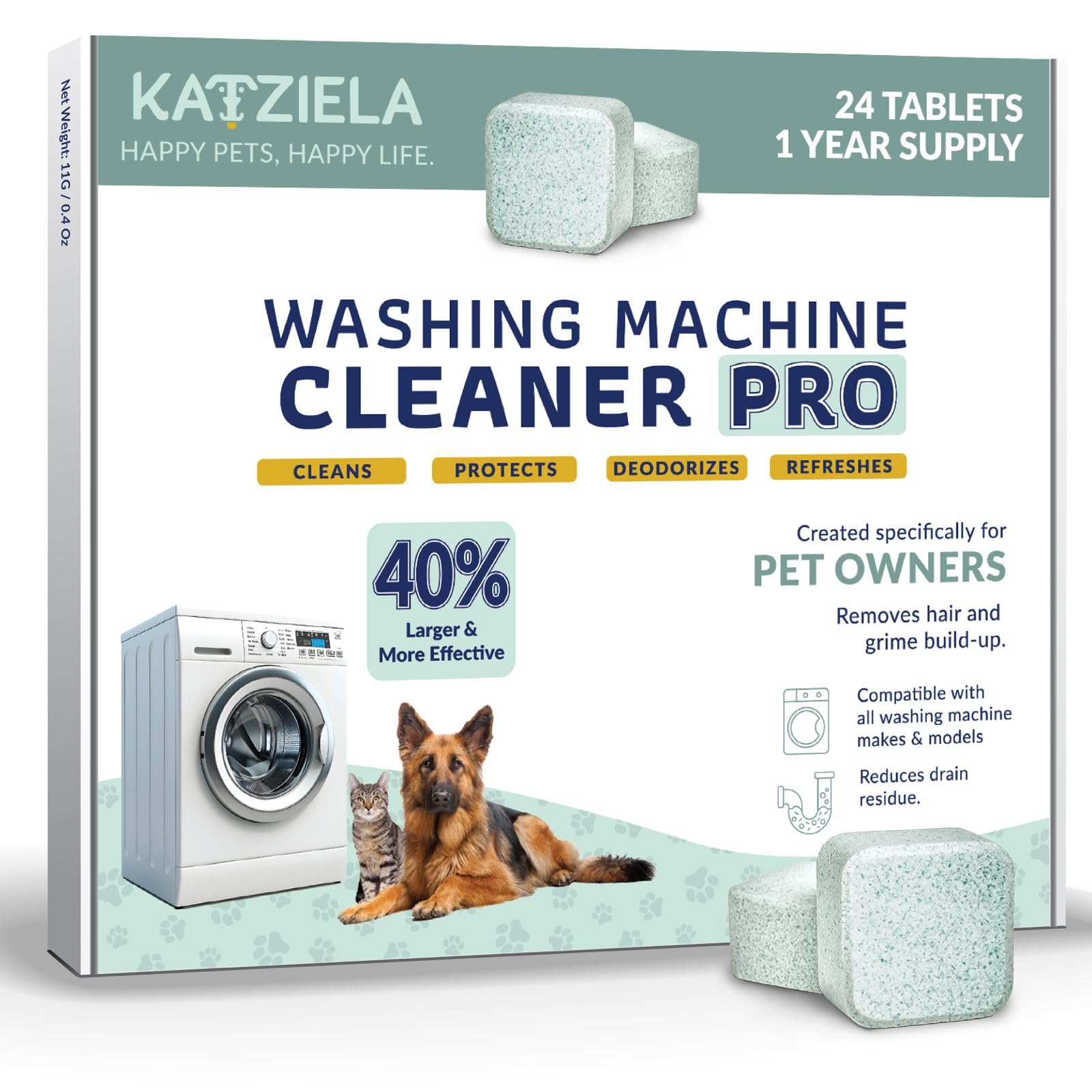 Katziela Washing Machine Cleaner Tablets (40% More)