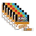 Kind Zero Added Sugar Healthy Snacks Bars, Caramel Almond & Sea Salt, Gluten Free, High Fiber, Keto Snacks, 5g Protein, 30 Count