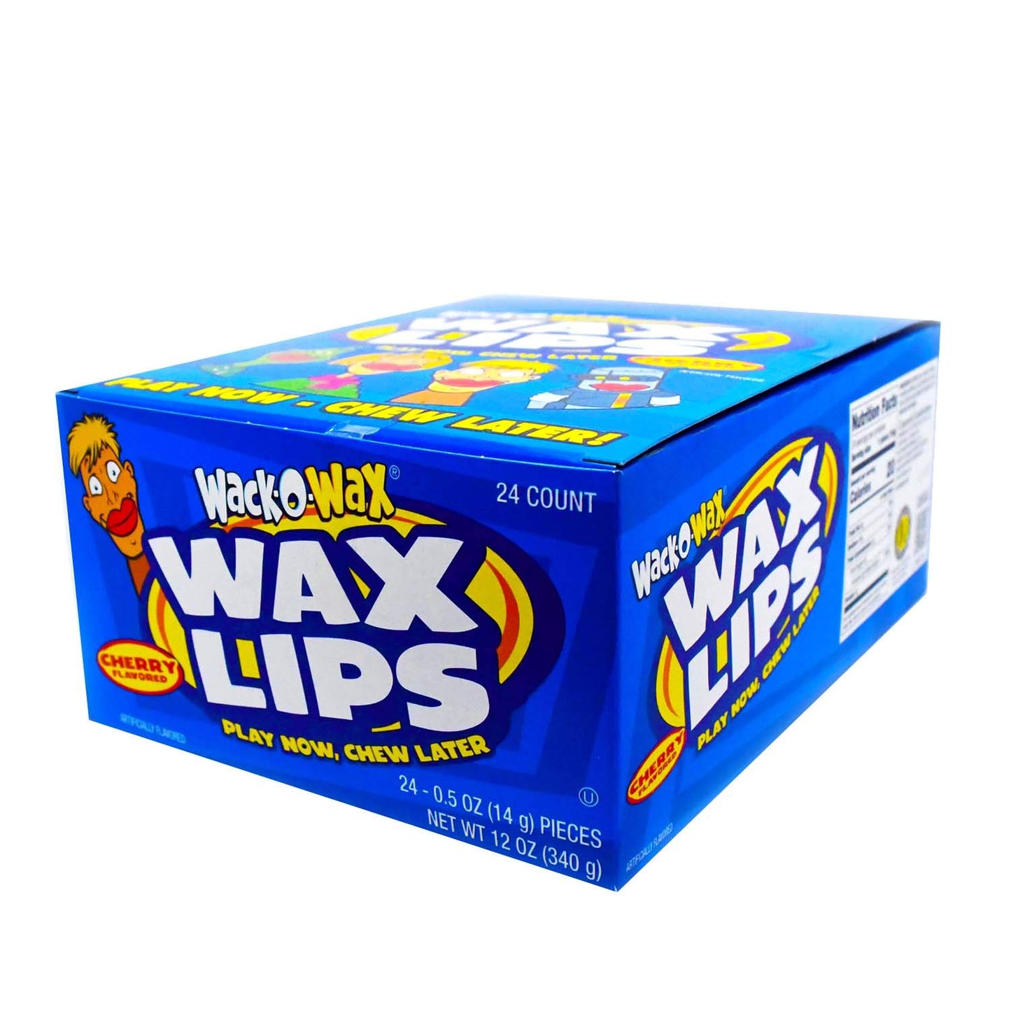 Wack-O-Wax Cherry Wax Lips, 24-Count Box, 12 oz
