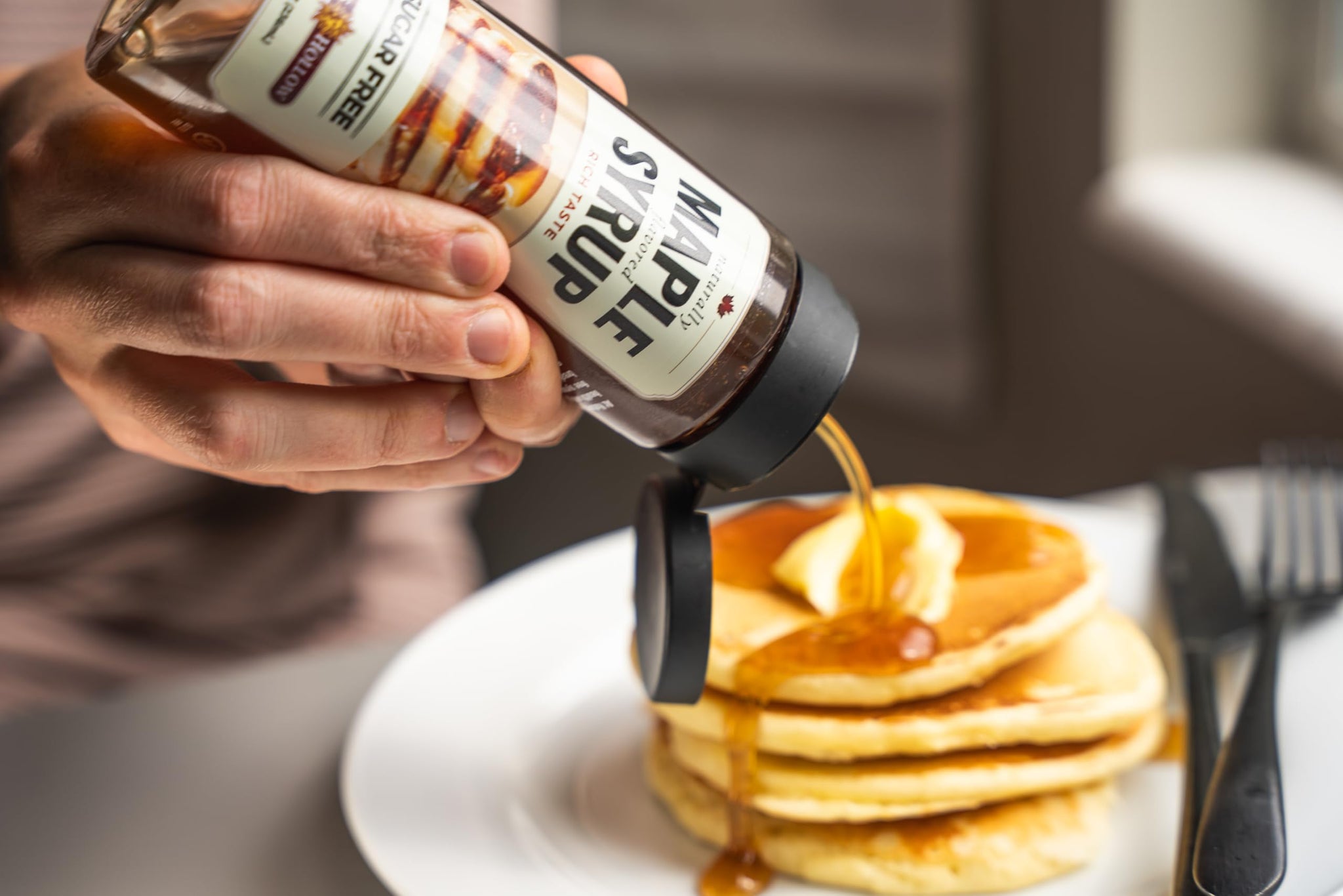 Nature’s Hollow Sugar Free Maple Syrup - Keto Friendly, 0 Net Carbs, Low Calorie Pancake & Waffle Syrup, No Sugar Added, Gluten Free, Maple Syrup