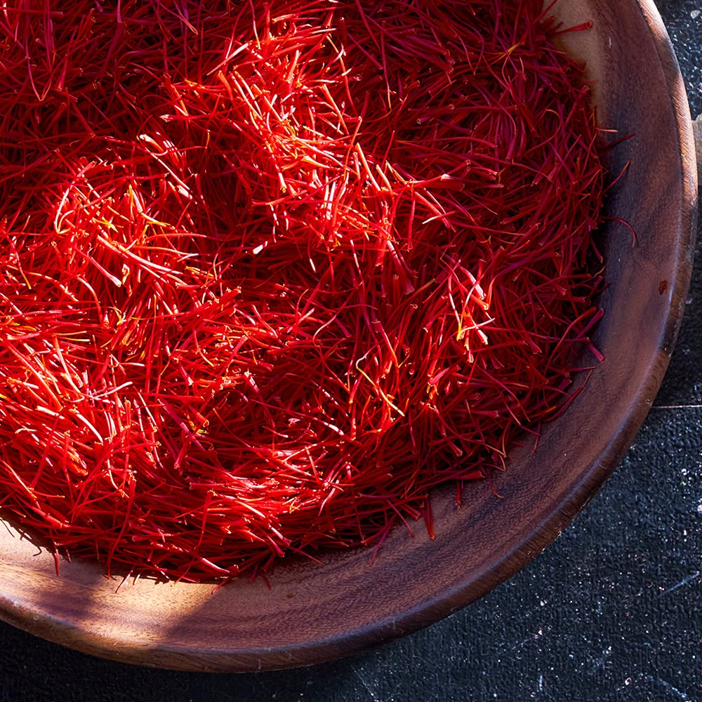 Golden Saffron, Premium Spanish Saffron Threads, Pure Red Spanish Saffron Spice Threads, For Culinary Use Such as Tea, Paella Rice, Risotto, Tachin