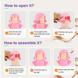 Asltw Happy or Angry Mom Microwave Cleaner, Microwave Oven Steam Cleaner, Just Add Vinegar and Water, Easily Cleans the Crud in Minutes (Pink)