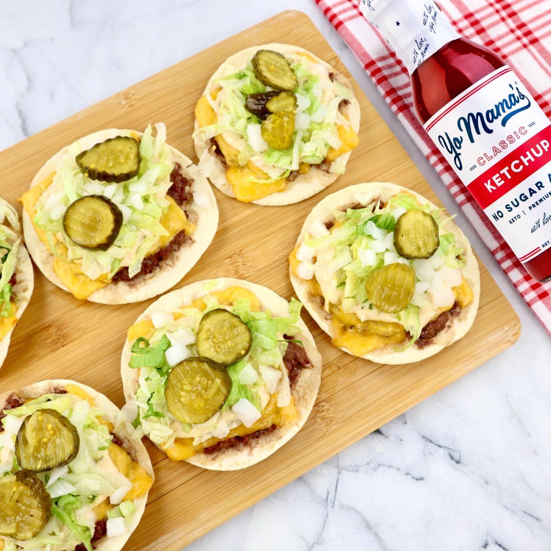 Yo Mama's Foods Keto Classic Ketchup - Pack of (4) - No Sugar Added, Low Carb, Vegan, Gluten Free, Paleo Friendly, and Made with Whole Non-GMO