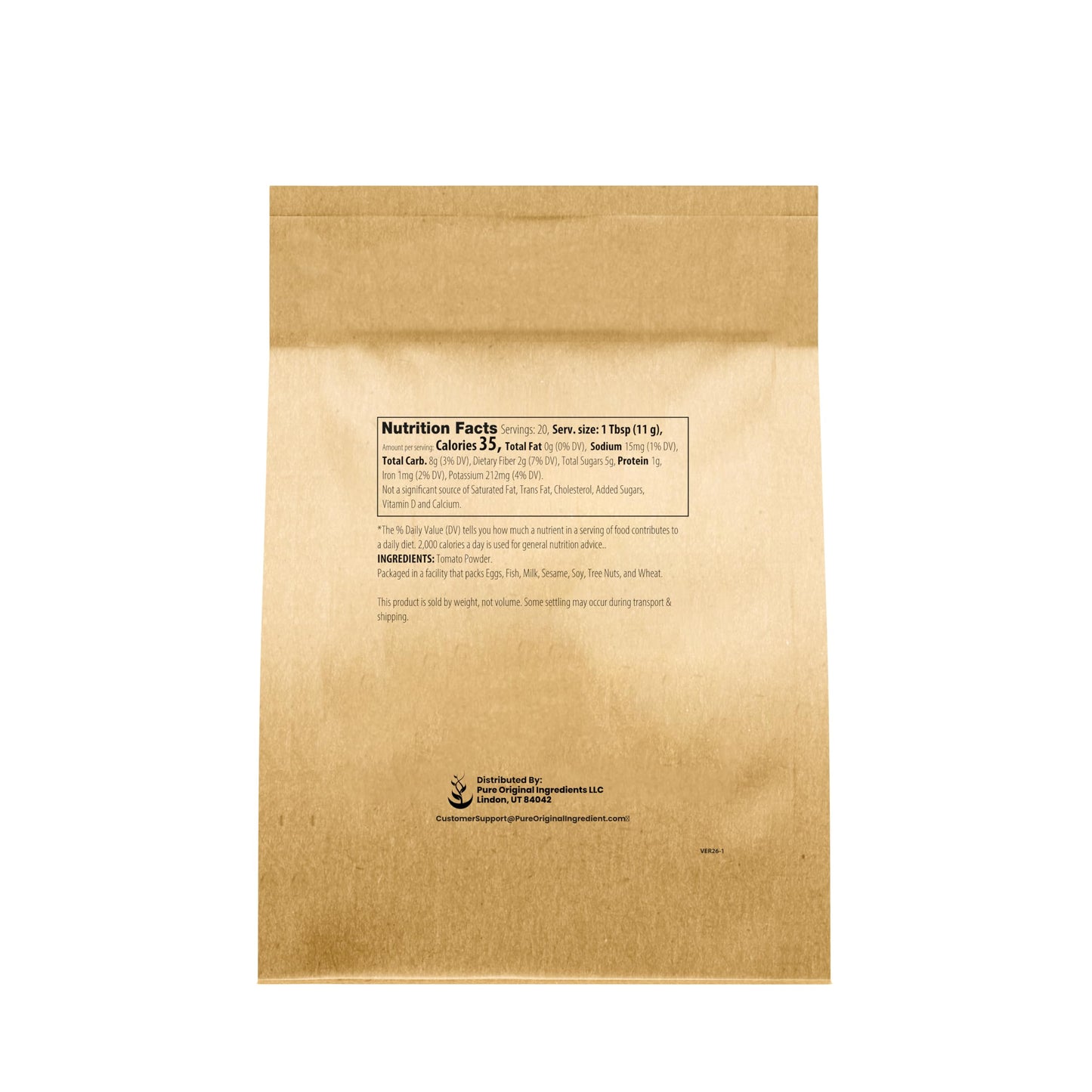 Pure Original Ingredients Tomato Powder (8 oz) Rich & Full of Flavor, Thickens Sauces & Soups