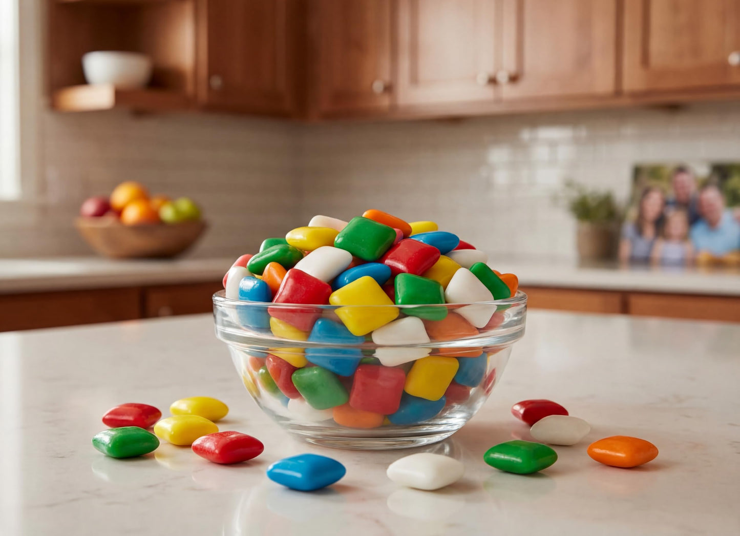 Mini Chiclet Gum - 2 lbs of Fresh Delicious Fruit Flavored Square Tab Crunchy Shell Chewing Gum