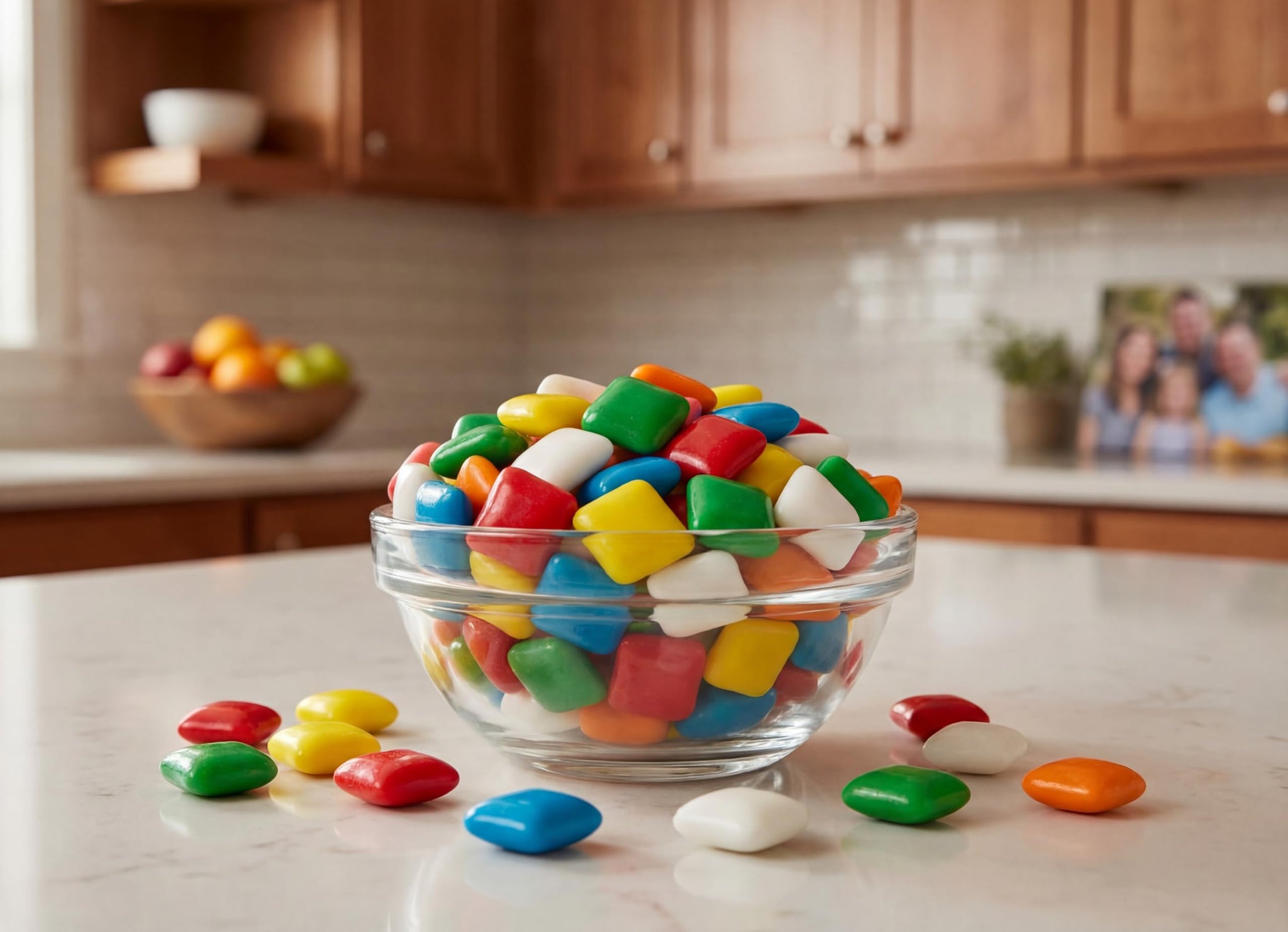 Mini Chiclet Gum - 2 lbs of Fresh Delicious Fruit Flavored Square Tab Crunchy Shell Chewing Gum