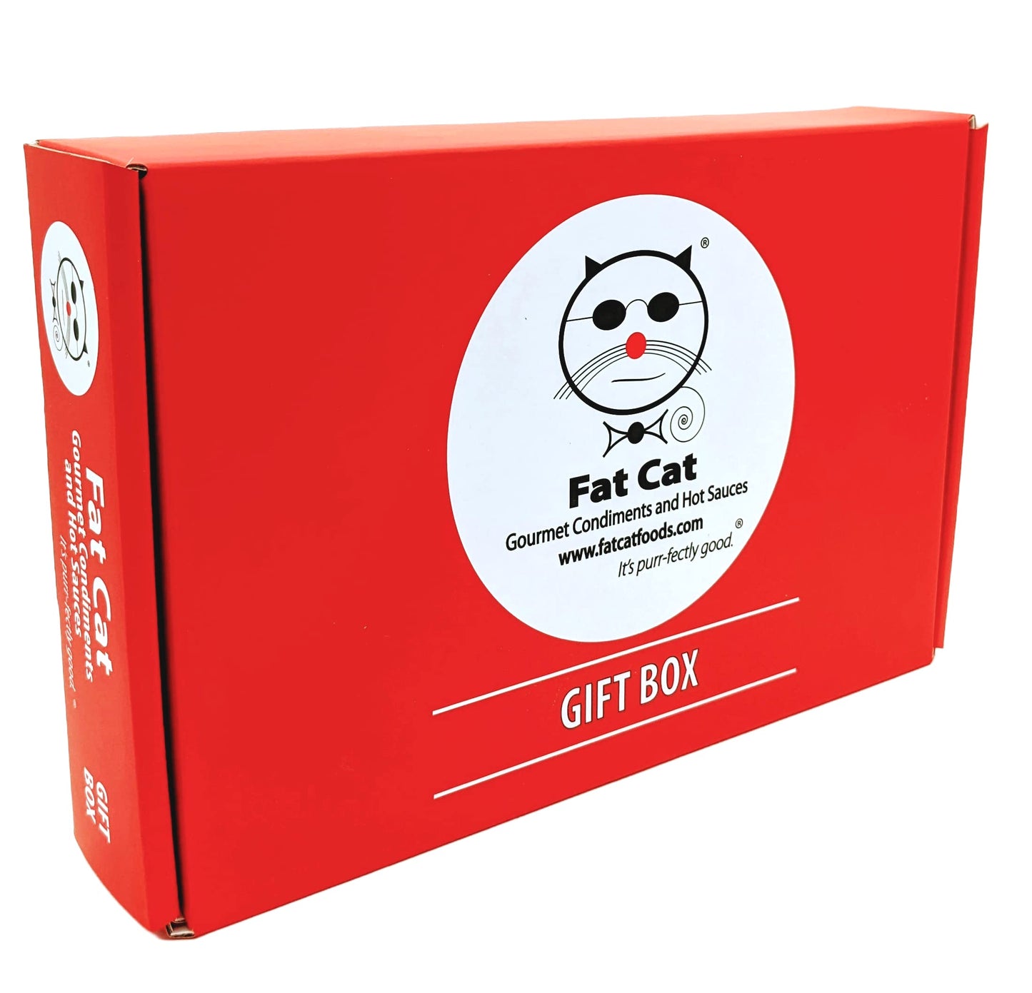 Mild Heat Hot Sauce Gift Box by Fat Cat Gourmet, Four Bottles