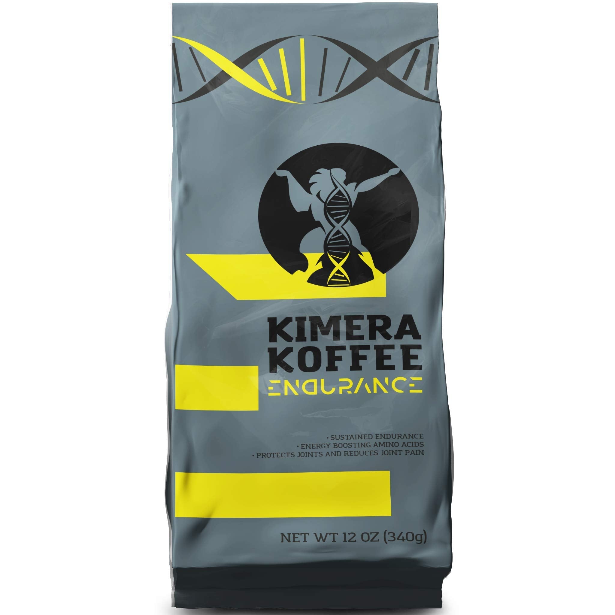 Kimera Koffee Endurance Blend - Organic Medium Roast Nootropic Coffee with L-Tyrosine and Glycine, 12oz Ground