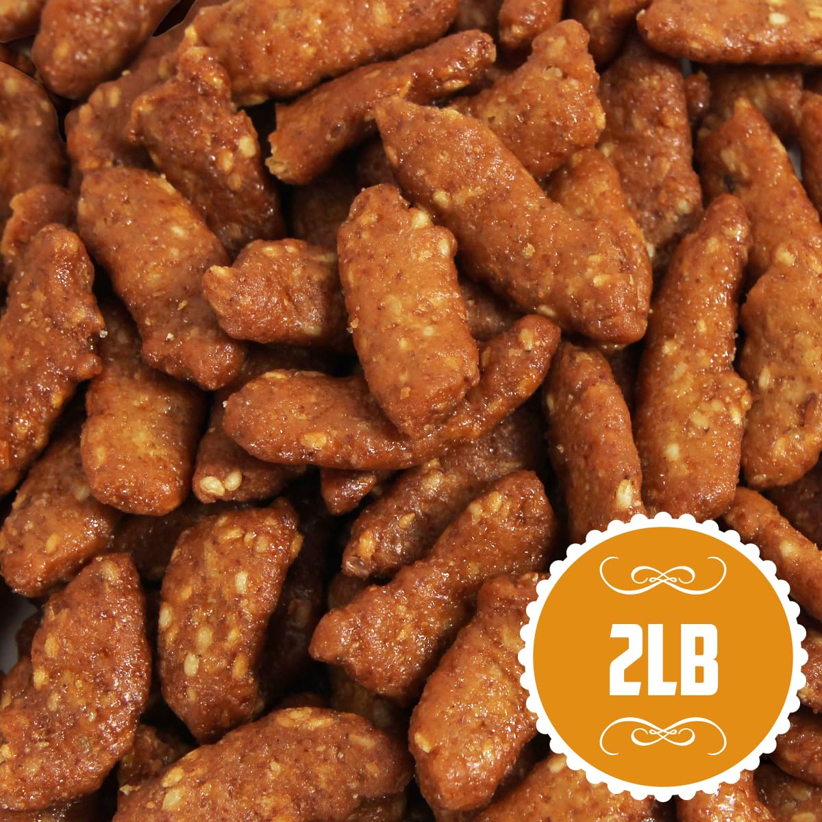Sesame Sticks Snack, Honey Roast Flavor. Delicious and Fresh Local Honey Roasted Snacks with the Perfect Mix of Sweet and Salty Flavor for Midday