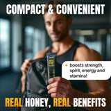 Royal Jelly Honey for Men - Extra Strength Quality, Improved Formula, Herbal Superfood Mix - Raw & Natural Energy & Power Honey Packs, No Added Sugar