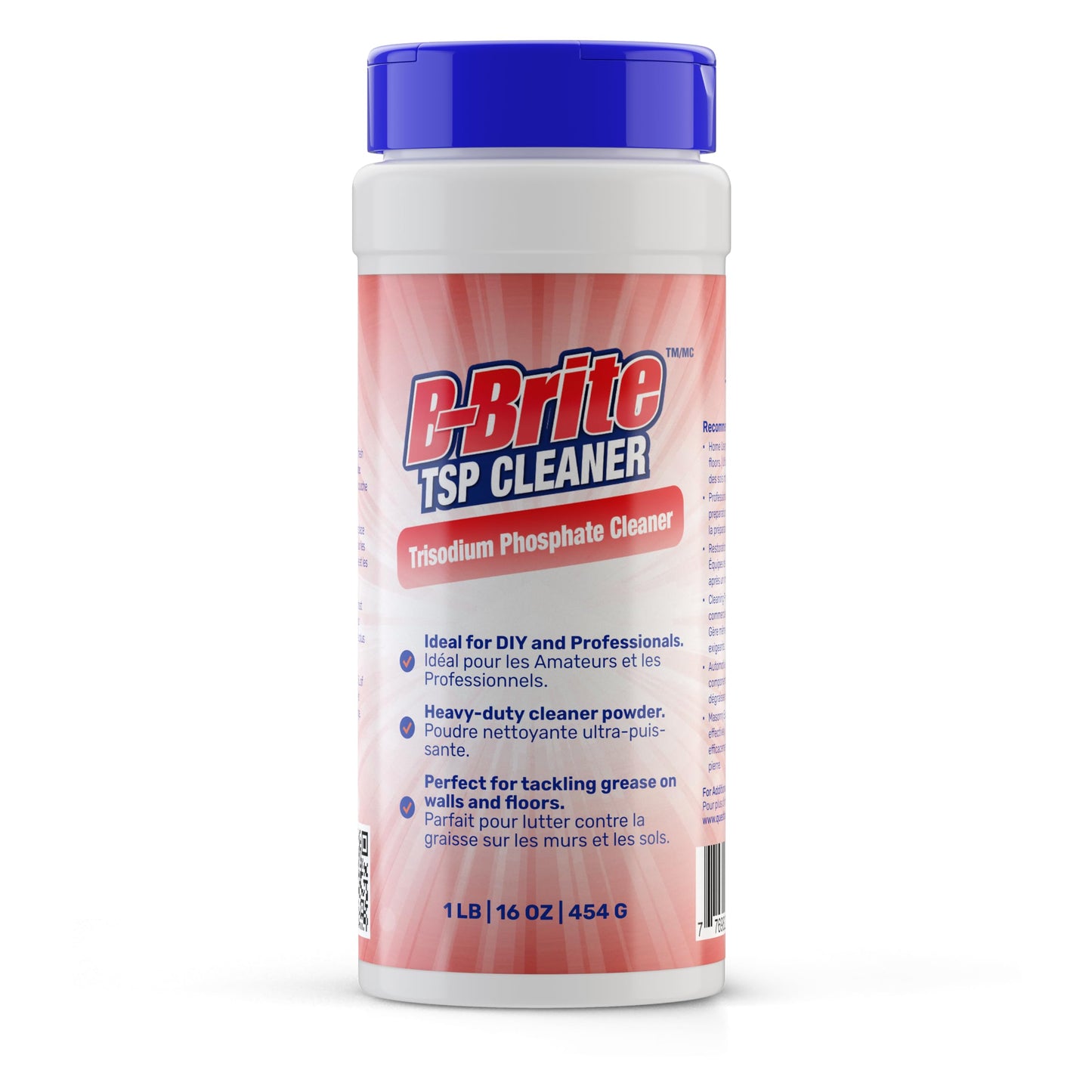 B-BRITE TSP Cleaner - Wall Cleaner for Painting - Powder Cleaner for Kitchen, Walls, Floors and Automotive, 1LB of Powder Cleaning Solution