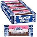 Neapolitan Coconut Slice Candy Bars (Vanilla, Chocolate & Strawberry-striped moist coconut 1.65 Ounce Bars), 24 Count
