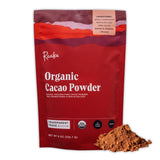 Raaka Chocolate Organic Cacao Powder - Unsweetened, Non-Alkalized, Perfect for Baking, Substitute for Cocoa Powder - Gluten-Free, Soy-Free, Sugar-Free, Allergen-Friendly - 8oz Resealable Bag