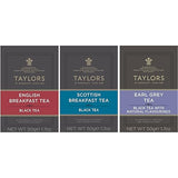 Taylors of Harrogate Black Tea Variety Pack, Individually Wrapped Bags, English Breakfast, Scottish Breakfast, Earl Grey 20 Count (Pack of 3)
